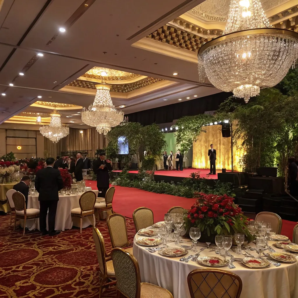 Elegant business gala setup