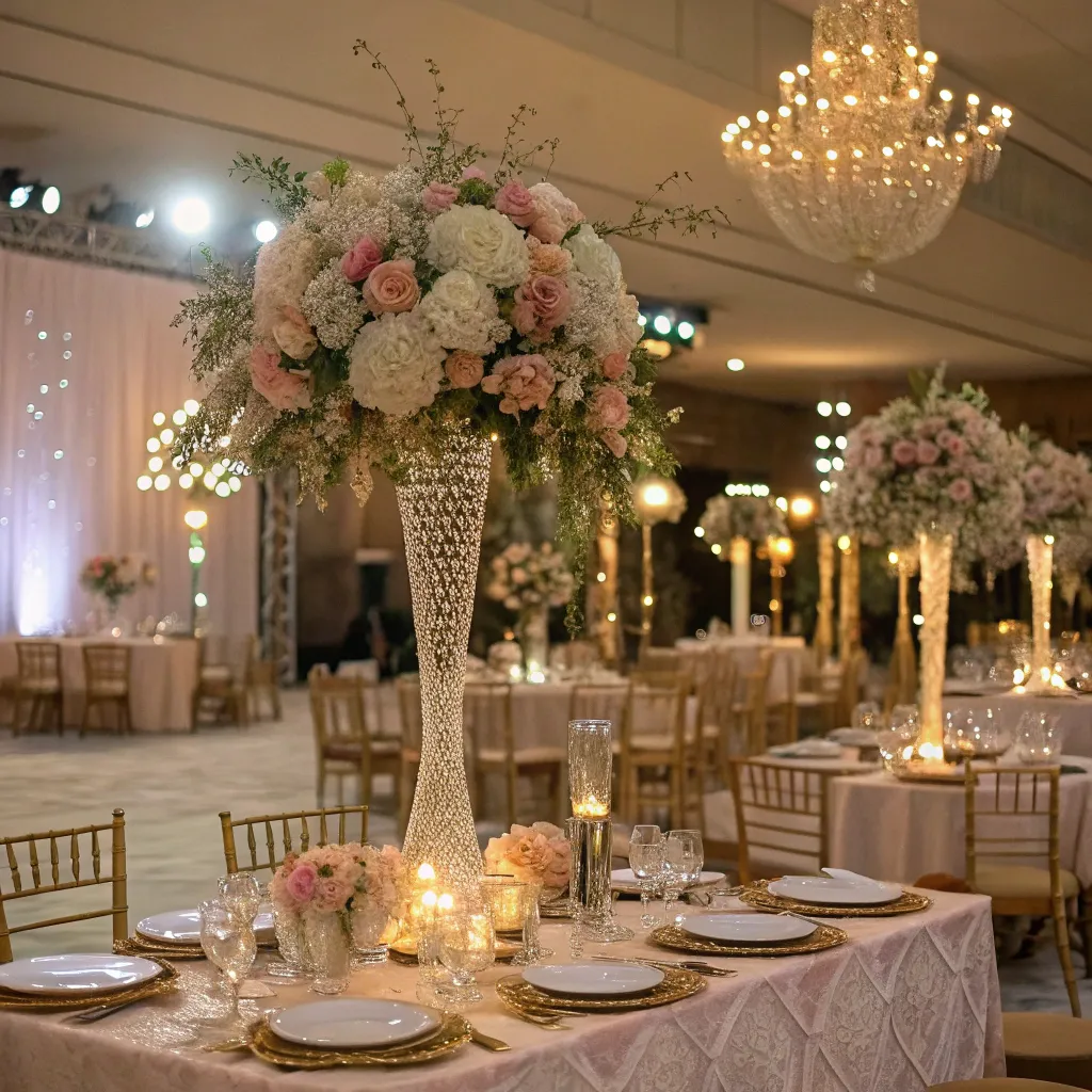 Event planning setup with decorations